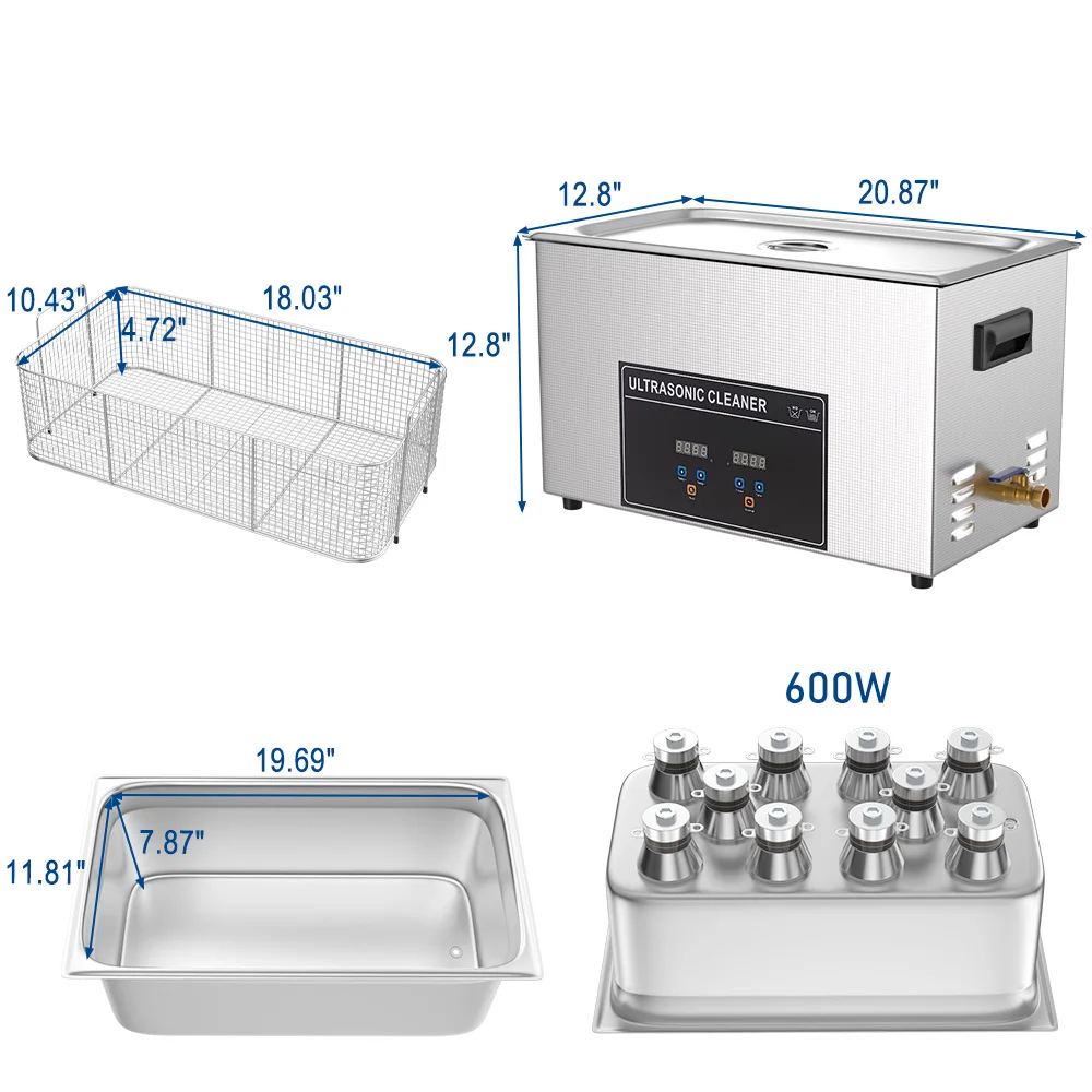 Industrial Ultrasonic Cleaner 30L Heater - für Automotor, Labor, industrielle Ultraschall-Reinigungsmaschine, Heizung,